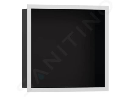 Hansgrohe 56098700 - Výklenek do stěny s designovým rámem, 30x30x10 cm, matná černá/matná bílá