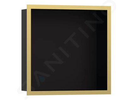 Hansgrohe 56098990 - Výklenek do stěny s designovým rámem, 30x30x10 cm, matná černá/leštěný vzhled zlata