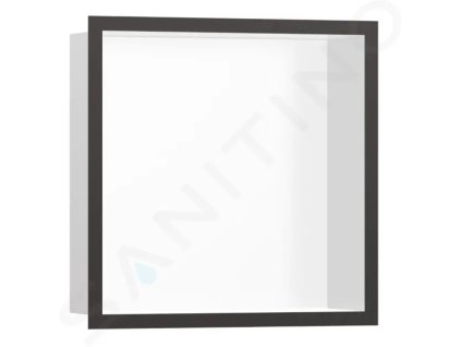 Hansgrohe 56099340 - Výklenek do stěny s designovým rámem, 30x30x10 cm, matná bílá/kartáčovaný černý chrom