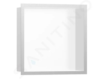 Hansgrohe 56099800 - Výklenek do stěny s designovým rámem, 30x30x10 cm, matná bílá/kartáčovaná nerez