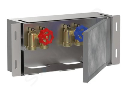 Hansgrohe 56100800 - Skříňka se zabudovaným uzavíracím ventilem, 150x300x100 mm, nerez