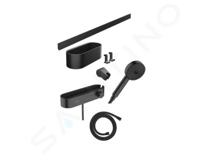 Hansgrohe 24250670 - Set sprchové hlavice 105, 3 proudy, termostatu a koupelnových doplňků, matná černá