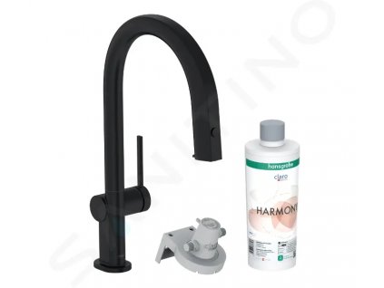 Hansgrohe 76801670 - Dřezová baterie s výsuvnou koncovkou a filtrací, matná černá