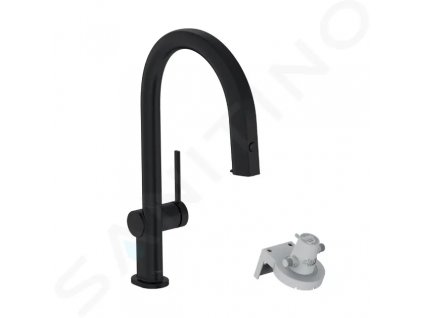 Hansgrohe 76803670 - Dřezová baterie s výsuvnou koncovkou a filtrační hlavicí, matná černá