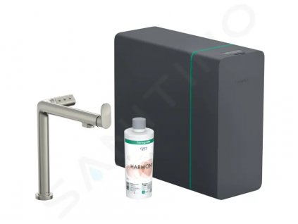 Hansgrohe 76837800 - Dřezová baterie, SodaSystem, sBox, vzhled nerezu