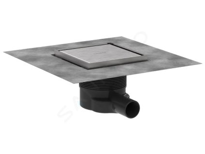 Hansgrohe 56251800 - Podlahová vpust, 15x15 cm, kartáčovaná nerezová ocel