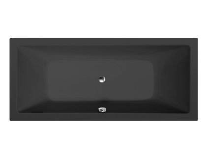 KRYSTA obdélníková vana 180x80x39cm, černá mat