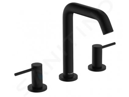 Hansgrohe 73330670 - Umyvadlová baterie s výpustí Push-Open, 3-otvorová instalace, EcoSmart, matná černá