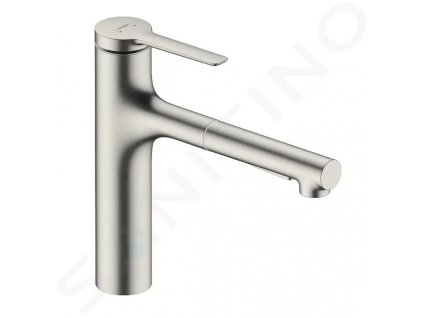 Hansgrohe 74823800 - Dřezová baterie s výsuvnou sprškou, sBox, vzhled nerezu