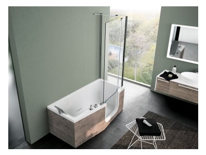 Novellini ROHOVÁ VANOVÁ ZÁSTĚNA COMBY 2 84 x 150 cm 84 x 150 / 70 x 150 levé