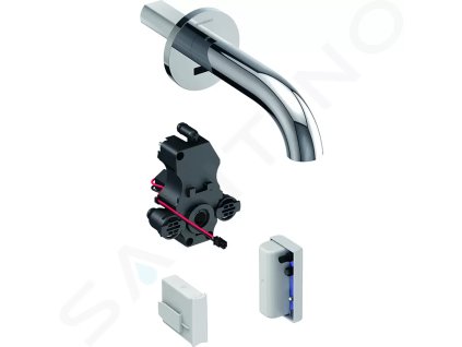 Geberit 116.285.21.1 - Elektronický umyvadlový ventil pod omítku, napájení z generátoru, easy to clean, chrom