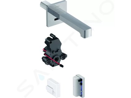 Geberit 116.275.21.1 - Elektronický umyvadlový ventil pod omítku, napájení z generátoru, easy to clean, chrom