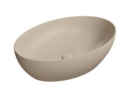 PURA keramické umyvadlo na desku, 50x35cm, creta mat