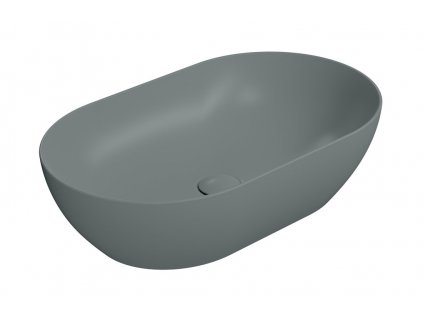 PURA keramické umyvadlo na desku 60x37cm, agave mat