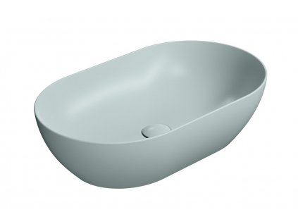 PURA keramické umyvadlo na desku 60x37cm, ghiaccio mat