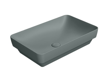 PURA keramické umyvadlo na desku 60x38cm, agave mat