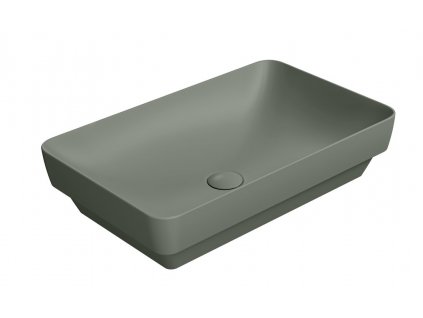 PURA keramické umyvadlo na desku 60x38cm, agave mat