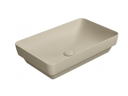 PURA keramické umyvadlo na desku 60x38cm, creta mat