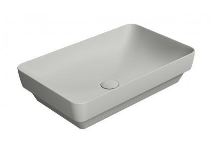 PURA keramické umyvadlo na desku 60x38cm, cenere mat