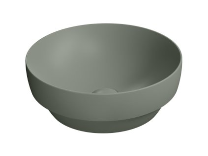 PURA keramické umyvadlo na desku, průměr 40cm, agave mat