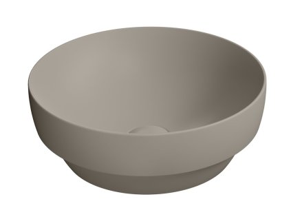 PURA keramické umyvadlo na desku, průměr 40cm, tortora mat