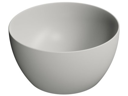 PURA keramické umyvadlo na desku vysoké, průměr 42cm, cenere mat