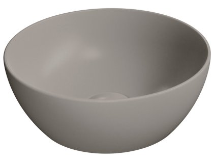 PURA keramické umývátko na desku, průměr 32cm, tortora mat