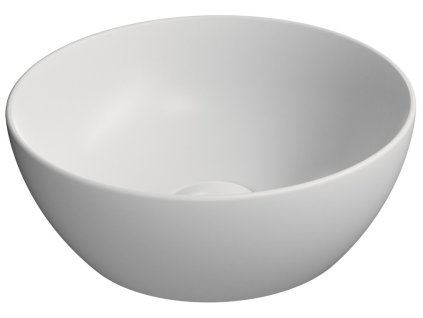 PURA keramické umývátko na desku, průměr 32cm, bílá mat