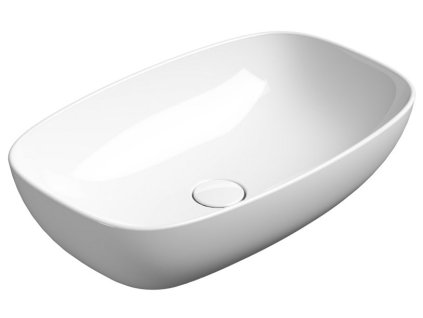 NUBES keramické umyvadlo na desku 60x38cm, bílá ExtraGlaze