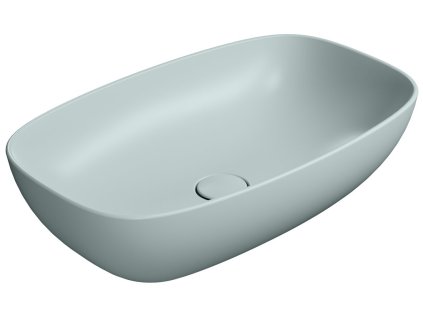 NUBES keramické umyvadlo na desku 60x38cm, ghiaccio mat