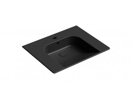 COMMUNITY keramické umyvadlo 70x55cm, černá mat