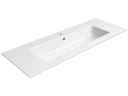 PURA keramické umyvadlo Slim 122x46cm, bílá ExtraGlaze