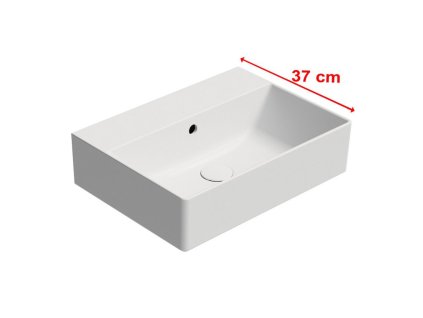 KUBE X keramické umyvadlo 50x37cm, bez otvoru, bílá mat