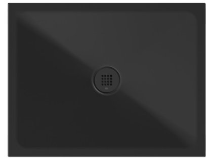 Keramická sprchová vanička, obdélník 90x70x2cm, černá mat