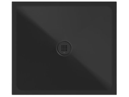 Keramická sprchová vanička, obdélník 90x80x2cm, černá mat