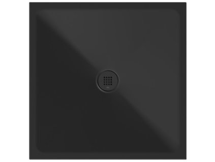 Keramická sprchová vanička, čtverec 90x90x2cm, černá mat