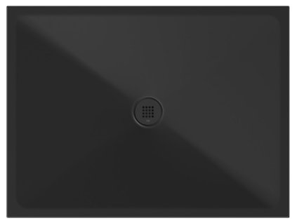 Keramická sprchová vanička, obdélník 120x90x2cm, černá mat