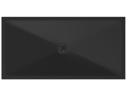 Keramická sprchová vanička, obdélník 140x70x2cm, černá mat