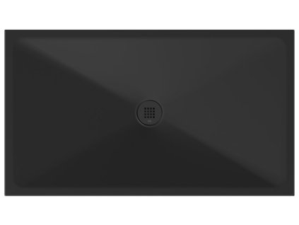 Keramická sprchová vanička, obdélník 140x80x2cm, černá mat