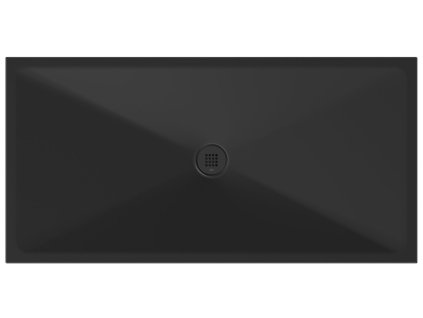 Keramická sprchová vanička, obdélník 160x80x2cm, černá mat