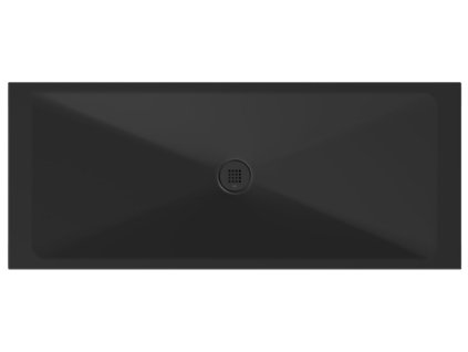Keramická sprchová vanička, obdélník 170x70x2cm, černá mat