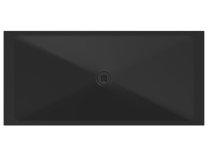 Keramická sprchová vanička, obdélník 170x80x2cm, černá mat