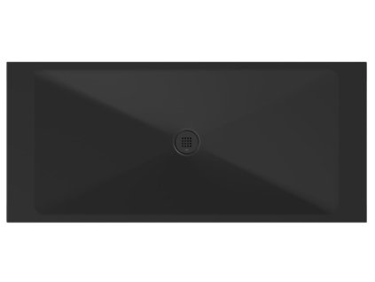 Keramická sprchová vanička, obdélník 180x80x2cm, černá mat