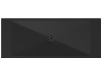 Keramická sprchová vanička, obdélník 200x80x2cm, černá mat