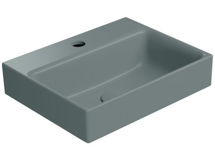 NUBES keramické umývátko 40x32cm, broušená spodní hrana, agave mat