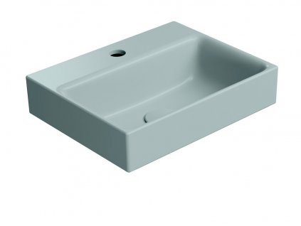 NUBES keramické umývátko 40x32cm, broušená spodní hrana, ghiaccio mat