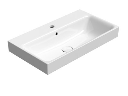 NUBES keramické umyvadlo 70x40cm, broušená spodní hrana, bílá ExtraGlaze