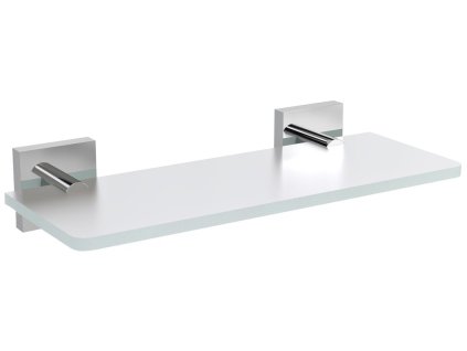 X-SQUARE skleněná police 200mm, chrom/mléčné sklo