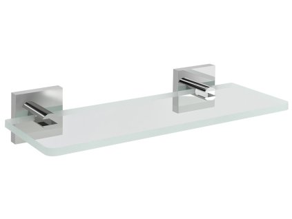 X-SQUARE skleněná police 300mm, chrom/čiré sklo