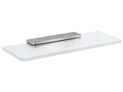 Skleněná police 200mm, chrom/mléčné sklo